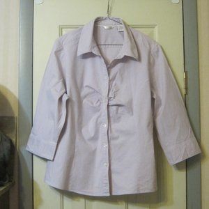 Riders Button Down Shirt Riders by Lee Tiny Mauve Gingham Print Size XL